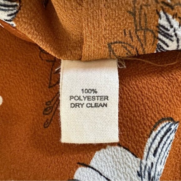 Unbranded Mustard Floral Print Open Front Kimono Top Size S/M - Picture 8 of 8